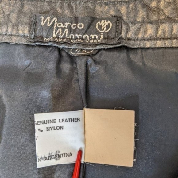 Marco Morani Milan New York Skirt Black Leather Fits EXTRA SMALL XS VINTAGE VTG - Picture 10 of 10